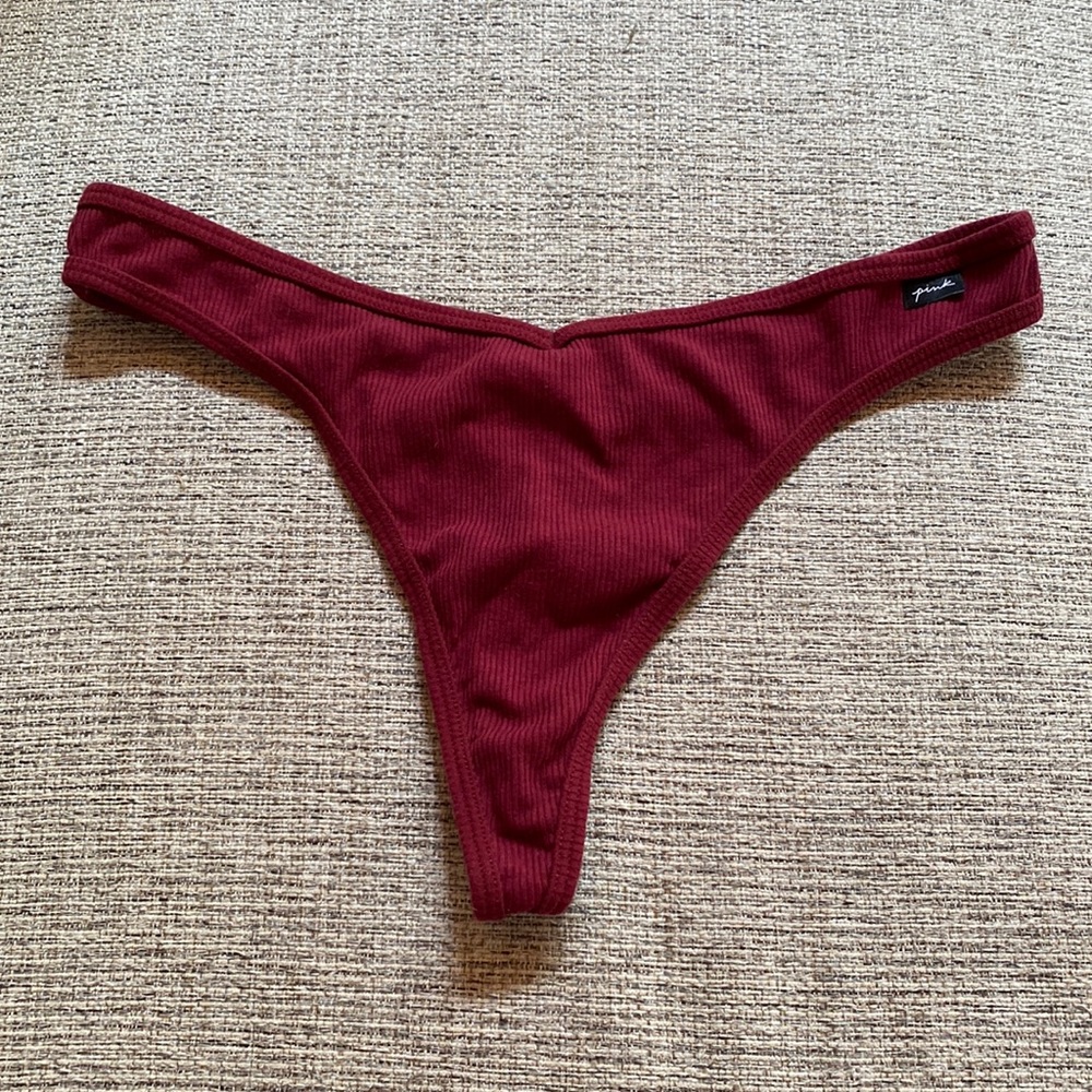 Maroon PINK Thong Panties